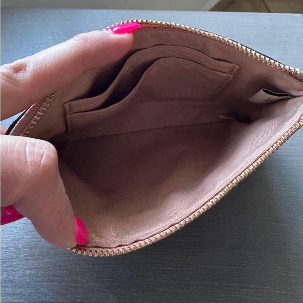 Coach Taupe Leather Wristlet - Picture 3 of 4